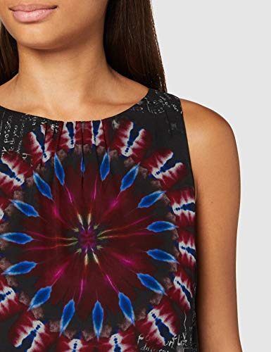 Desigual Vest_Sicilia Vestido Casual, Negro, L para Mujer
