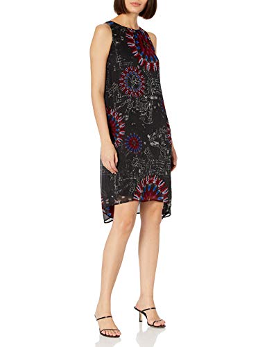 Desigual Vest_Sicilia Vestido Casual, Negro, L para Mujer