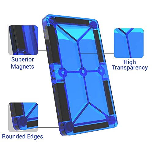 Desire Deluxe Kit Bloques de Construcción Magnéticos 3D para Niños y Niñas de 3 4 5 6 y 7 Años - Juguete Educativo con Figuras Geométricas para Desarrollar la Creatividad de Sus Pequeños - 47 Piezas