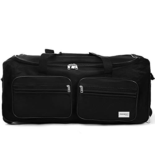 Deuba Bolso de Viaje XL Negro 85L 70x36x34cm Trolley Bolso Deportivo Maleta con Ruedas y Candado