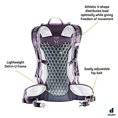 Deuter Speed Lite 22 SL Mochila de Senderismo, Women's, Plum-Tin, 22 L