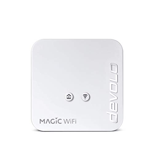 devolo Magic 1 – 1200 WiFi mini Starter Kit: Set compacto con 2 adaptadores WiFi Powerline para una red doméstica segura (1200 Mbit/s, 1 x conexión Fast Ethernet LAN, WiFi de malla, tecnología G.hn)
