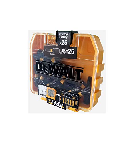 DeWalt DT70558T-QZ - Maletín pequeño de puntas de impacto de torsión - 25 x T25 25mm - Para atornillador