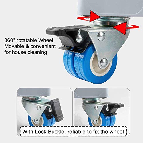 DEWEL Base Lavadora Rueda Soporte Nevera Ajustable 44.8 a 69 cm Soporta 100kg