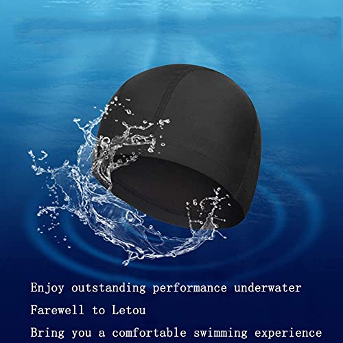 Dewlin 3 Piezas Gorro de Natación de Silicona, Unisex Gorro de Natacion, Gorro de Natacion de Silicona Impermeable, para Pelo Largo y Corto, para Hombres y Mujeres, Adultos, Niños y Niñas