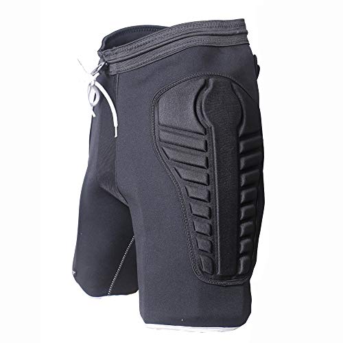 dgyao 3d – los hombres de compresión acolchado pantalones cortos pantalones cortos de protección mejor para snowboard, baloncesto, fútbol, hockey, ciclismo y deportes de contacto