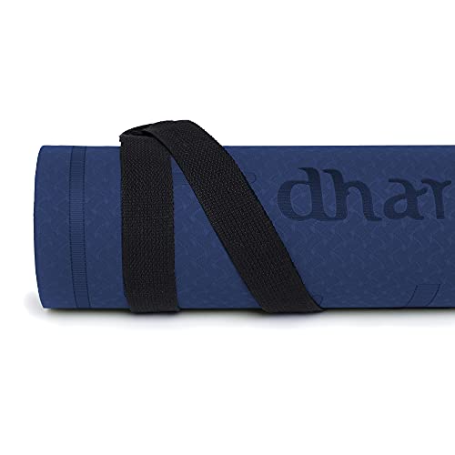 Dharana Esterilla Yoga Mat Antideslizante Profesional- Colchoneta Gruesa para Deportes - Gimnasia Pilates Fitness - Ecológica -183cm Largo - 61cm Ancho - 0.6cm Grosor