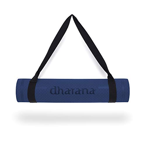 Dharana Esterilla Yoga Mat Antideslizante Profesional- Colchoneta Gruesa para Deportes - Gimnasia Pilates Fitness - Ecológica -183cm Largo - 61cm Ancho - 0.6cm Grosor