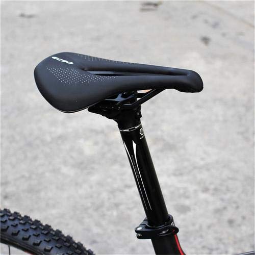 dianhai Asiento de Bicicleta Profesional sillín de Bicicleta de suspensión Asiento de Bicicleta cómodo y Transpirable diseño ergonómico, Bicicleta de montaña Apta para Bicicleta de Carretera (Negro)