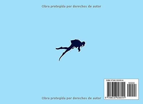 Diario de Buceo: Cuaderno de registro para 50 Inmersiones- Formato 20,96 x 15,24 cm con 102 Páginas - Libro de Inmersiones para Buceadores