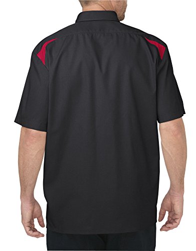 Dickies Occupational Workwear LS605DNSM-MT Performance Short Sleeve Team Shirt, 16.5" H, 11.25" L, 0.75" W, Medium Tall, Dark Navy/Smoke, Fabric