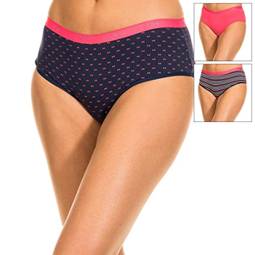 DIM Boxer Pockets Coton, Braguita para Mujer, Multicolor (Estampado 5MM), 40 (Tamaño del fabricante:40/42) (Pack de 3)