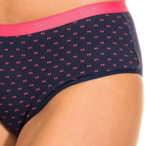 DIM Boxer Pockets Coton, Braguita para Mujer, Multicolor (Estampado 5MM), 40 (Tamaño del fabricante:40/42) (Pack de 3)