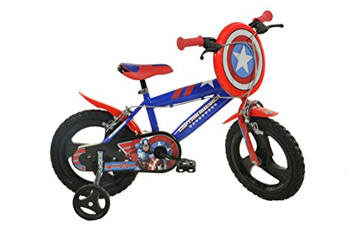 Dino Bikes 414U-CA Bicicleta Capitán América de 14 Pulgadas