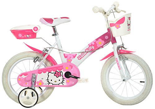 Dino Bikes - Bicicleta Infantil (neumáticos de 14"), diseño de Hello Kitty