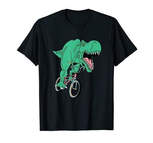 Dinosaurio Bicicleta BMX T-Rex Dino Fixie Bicicleta Motocross Camiseta