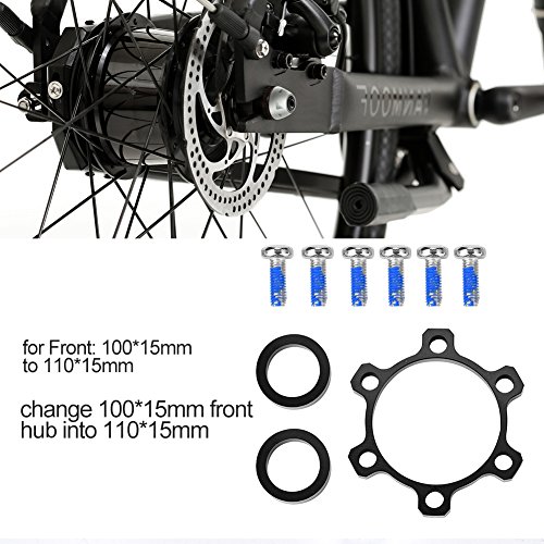 Dioche Adaptador de Cubo de Bicicleta, Aleación Delantera y Trasera Adaptador de Conversión de Cubo de Bicicleta de Montaña 100 * 15 a 110 * 15 142 * 12 a 148 * 12(para Trasero)