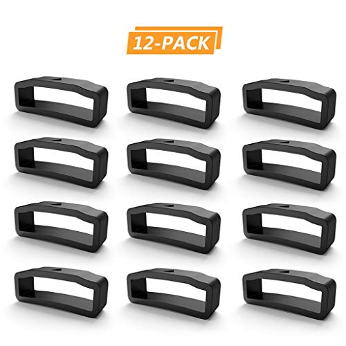 DIPOLA 12xRubber Fasten Rings Reemplazo de Bucle de Seguridad para Fenix5X / 5X Plus/Fenix 3—Negro