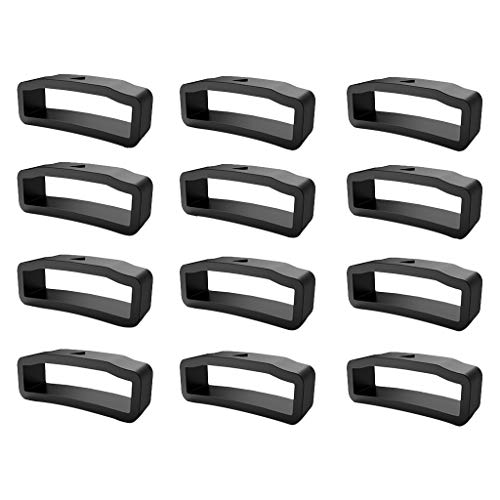 DIPOLA 12xRubber Fasten Rings Reemplazo de Bucle de Seguridad para Fenix5X / 5X Plus/Fenix 3—Negro