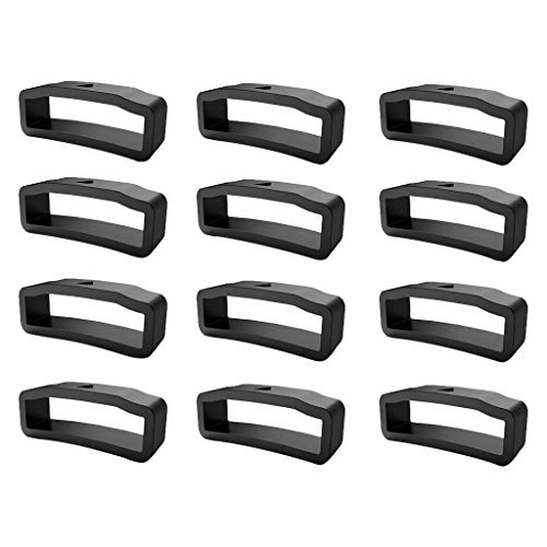 DIPOLA 12xRubber Fasten Rings Reemplazo de Bucle de Seguridad para Fenix5X / 5X Plus/Fenix 3—Negro