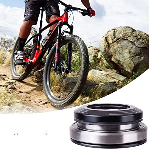 DireccióN Para Bicicleta,Rodamientos DireccióN Auriculares de bicicletas 44mm CNC 1 1/8 "28. Tenedor de tubo recto de 6 mm interno semi-integrado Mtb Tapa de regalo de las auriculares de la bicicleta