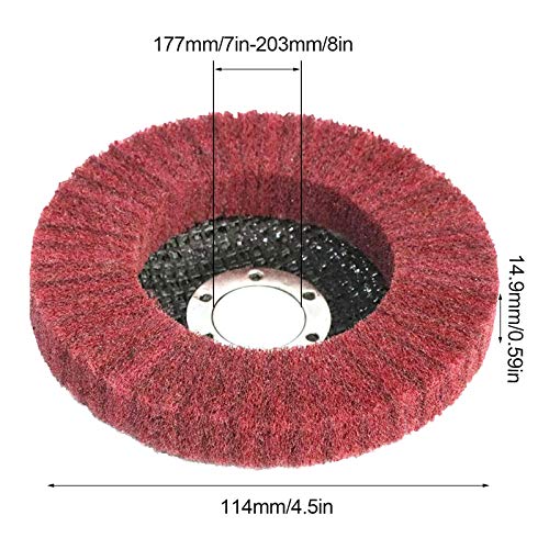 Discos de Tiras de Polietileno Policarburo Rectificado de Fibra Rueda de Pulido Pintura Óxido Quitamanchas Impulsor Abrasivos Torque Grinder Tray (5 Pcs/100 mm)