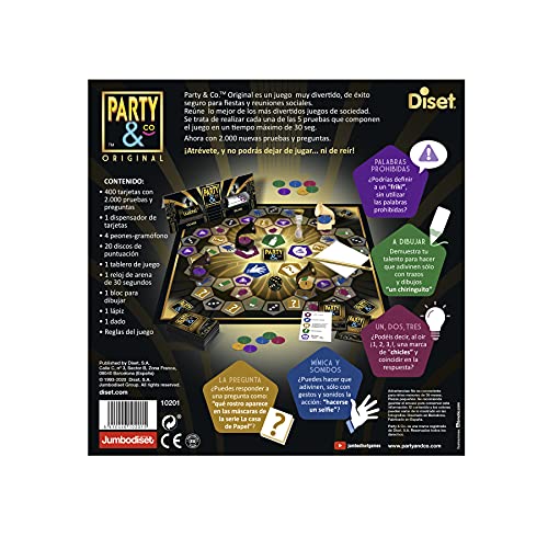 Diset- Party & Co Original 30 aniversario, Juego de Mesa de tablero multiprueba a partir de 14 años