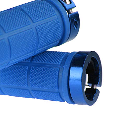 Disino Puños Bici 22mm, Puños Ergonomicos MTB 130mm Largo Handlebar Grips Manguitos Bicicleta Montaña Antideslizante para BMX