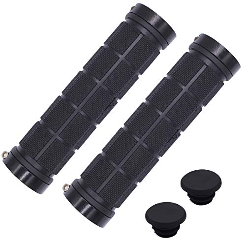 Disino Puños Bici 22mm, Puños Ergonomicos MTB 130mm Largo Handlebar Grips Manguitos Bicicleta Montaña Antideslizante para BMX