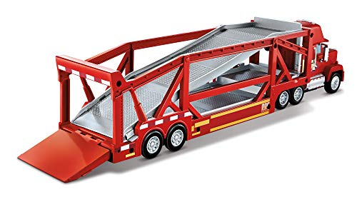 Disney - Cars Camión Mack Gran Viaje, transportador de coches de juguete (Mattel GVP73)