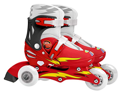 Disney J892301 Cars 2 - Patines en línea con 3 ruedas (talla ajustable 27-30)