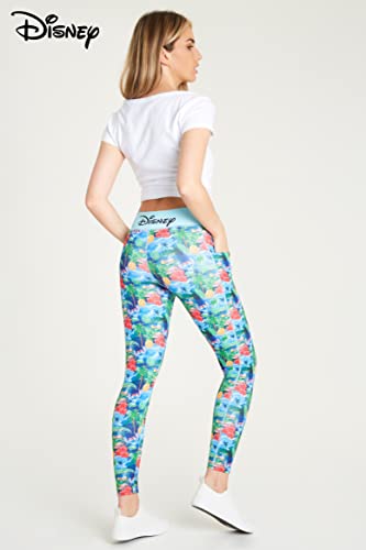 Disney Leggins Mujer con Bolsillos Ropa Deportiva Mujer (Azul Stitch, M)