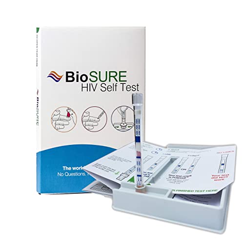 Dispositivo BioSURE de autodiagnóstico de la infección por VIH x 2 doble prueba– Embalaje en inglés