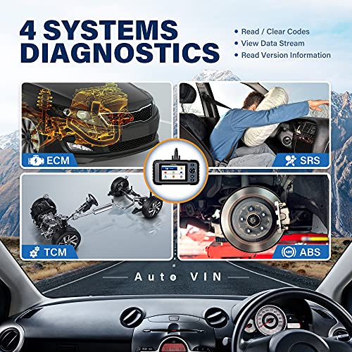 Dispositivo de diagnóstico OBD2 de TOPDON ArtiDiag600, 4 diagnósticos del Sistema (Motor/SRS/ABS/transmisión) y 5 Funciones de Servicio (restablecimiento de Aceite/EPB/SAS/TPMS/válvula de Acelerador)