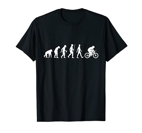 Divertida Bicicleta Gráfica Ciclista Evolución Gráfico Camiseta