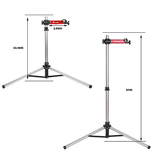 DIYARTS Caballete para Bicicleta, Soporte de Reparación de Bicicletas Aleación de Aluminio MTB Herramientas de Reparación de Mantenimiento de Bicicletas de Carretera Soporte de Plegable Ajustable