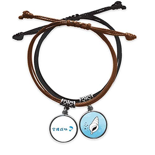 DIYthinker Chinese Online Palabras saltado los titulos de una película Pulsera Cuerda Mano Cadena Cuero Cobo Pulsera