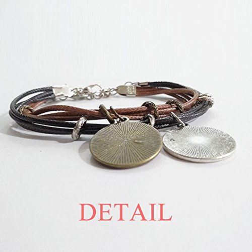 DIYthinker Chinese Online Palabras saltado los titulos de una película Pulsera Cuerda Mano Cadena Cuero Princesa Pulsera