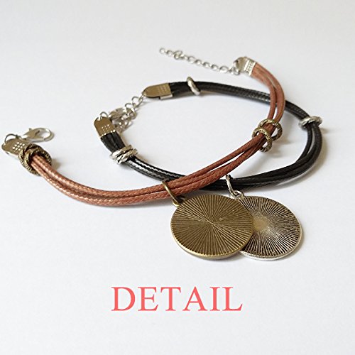 DIYthinker Chinese Online Palabras saltado los titulos de una película Pulsera Cuerda Mano Cadena Cuero Princesa Pulsera