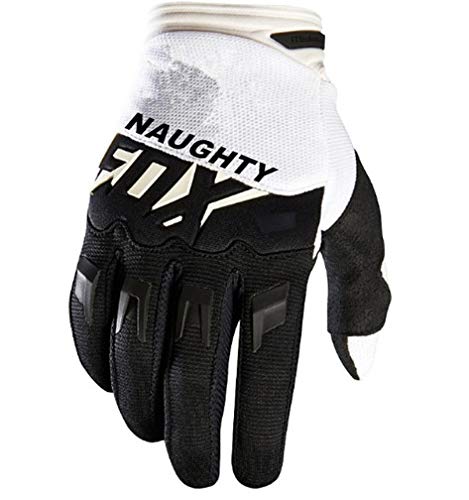 DJLHNNuevo Naughty Fox Rosa Azul Guantes Moto Moto de Tierra Bicicleta de montaña Ciclismo Moto Guantes de Carrera DIRTPAW - Rojo, M