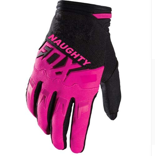 DJLHNNuevos Guantes Azules Rosados ​​Guantes de conducción de Motocicletas de Bicicleta de montaña - Rosa, SS