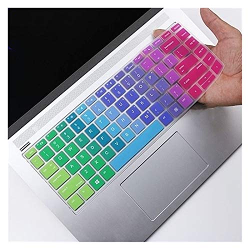DJNCIA Flexible, Lavable, For 2019 HP ProBook 440 G5 14" Skin/ProBook x360 440 G1 / 440 G6 / 445 G6 / 640 G4 14 Pulgadas portátil Teclado Cubierta Protectora de Polvo Anti-Sucio (Color : Rainbow)