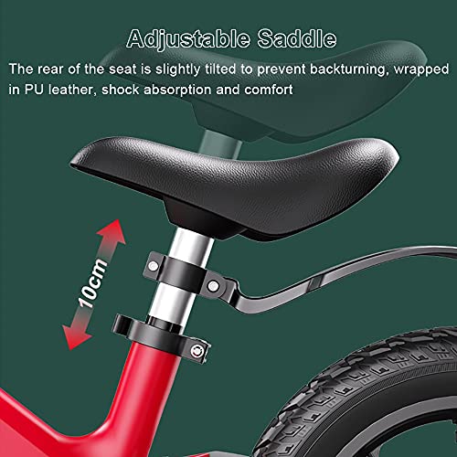 DODOBD Bicicleta Sin Pedales para Niños Mayores de 2 Años Bicicleta Entrenamiento Equilibrio con Sillín Regulable Acolchado Rueda Antideslizante Rueda de 12" Bici Carga 60 kg