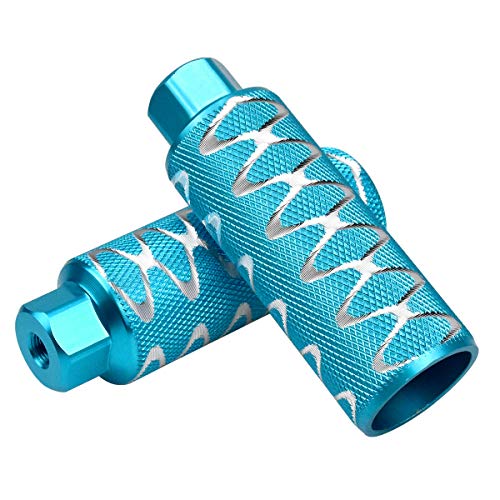 Dokpav 2PCS Pinzas de pie para Bicicleta, Aleación de Aluminio, Pedal de Bicicleta Apto para Ejes Delanteros o Traseros, Clavijas de Bicicleta, para Bicicleta Bici BMX (Azul)