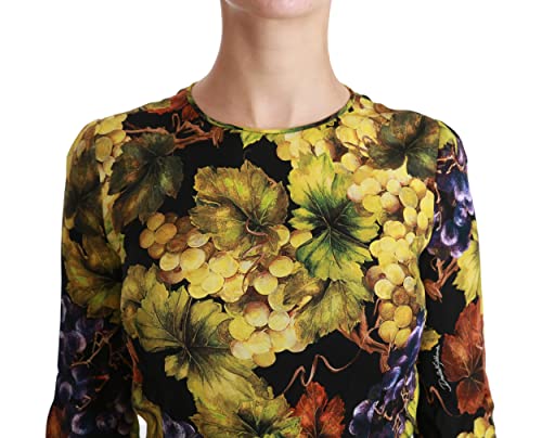 Dolce & Gabbana Blusa de la parte superior de la camiseta del estiramiento de seda floral