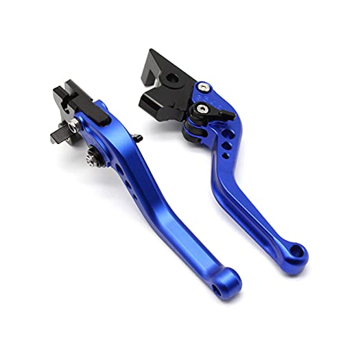 DONGSHENG Palanca de Embrague de Freno Corto/Largo para Yamaha XT660X XT 660 X XT 660X Supermotard 2004-2018 Accesorios para Motocicletas CNC Aluminio Cables (Color : Short Blue)