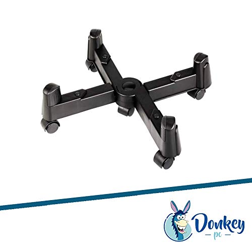 Donkey pc - Soporte para CPU, Soporte para PC Ajustable hasta 25cms. 5 Ruedas con Freno. Soporta hasta 25kg. Ajustable para Dispositivos Entre 5 y 25cms. 100% ergonómico.