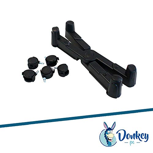 Donkey pc - Soporte para CPU, Soporte para PC Ajustable hasta 25cms. 5 Ruedas con Freno. Soporta hasta 25kg. Ajustable para Dispositivos Entre 5 y 25cms. 100% ergonómico.