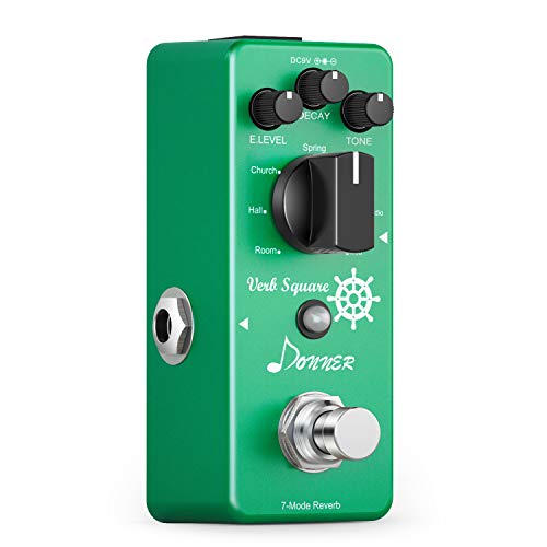 Donner Digital Reverb Guitarra Efecto Pedal Verbo Cuadrado 7 Modos