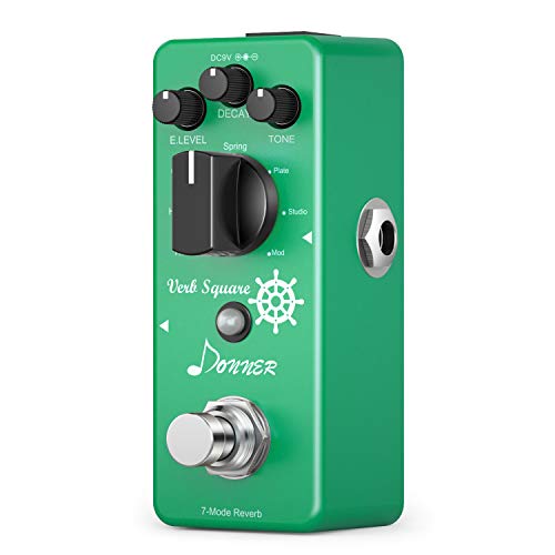 Donner Digital Reverb Guitarra Efecto Pedal Verbo Cuadrado 7 Modos